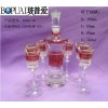 漂亮的玻璃禮盒包裝酒壺套具